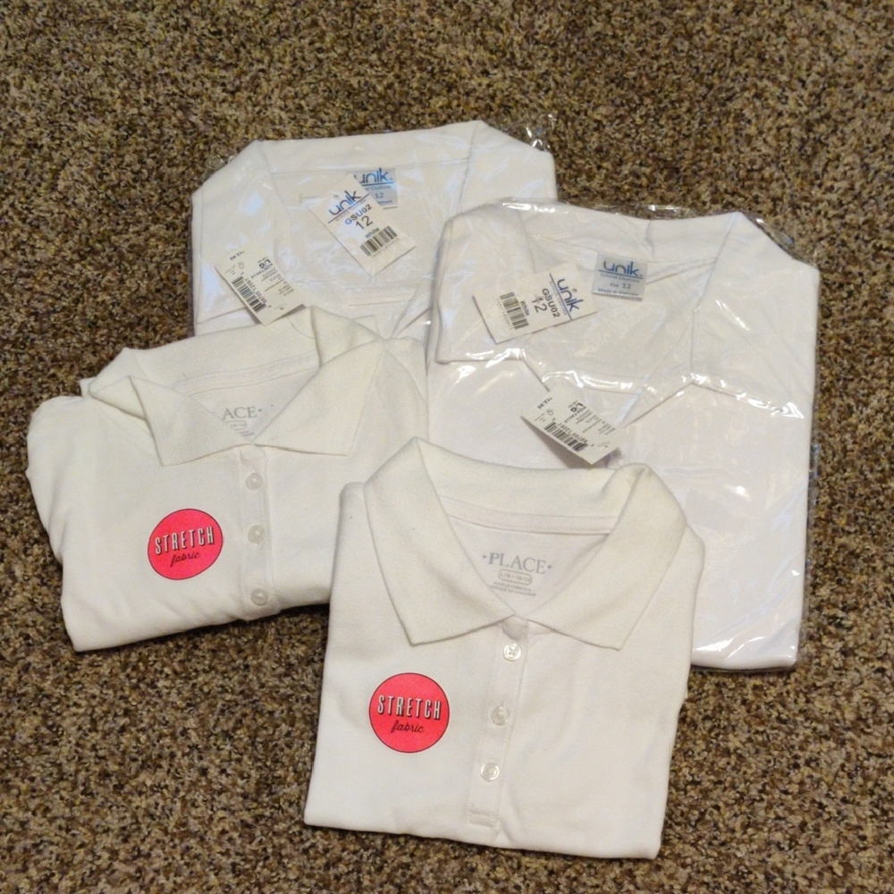 Girls White Uniform Shirts